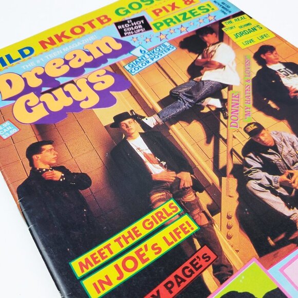 Dream Guys Teen Magazine New Kids on Block Posters NKOTB Richard Grieco Nov 1990 - Picture 10 of 10